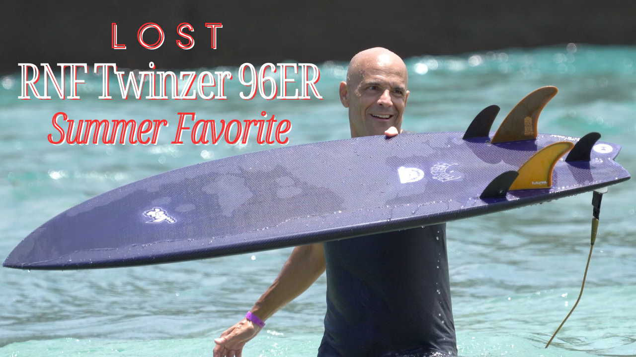 Load video: Lost Surfboards "RNF Twinzer '96er" Surfboard Review by Noel Salas